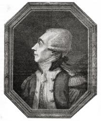 Portrait of Marie-Joseph-Paul-Yves-Roch-Gilbert du Motier de La Fayette (1757-1834) (engraving) | Obraz na stenu