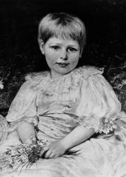 Radclyffe Hall (1896-1943) aged 5 (litho) (b/w photo) | Obraz na stenu