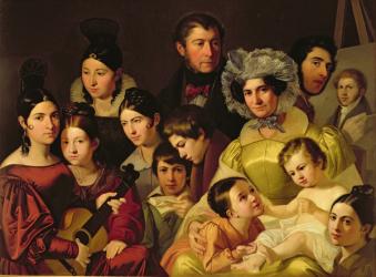 The Malatesta Family, 1835 (oil on canvas) | Obraz na stenu