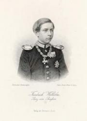 Friedrich Wilhelm, Prinz von Preussen (1859-1941) in the 'Allgemeine Moden-Zeitung', Leipzig, 1872 (engraving) | Obraz na stenu