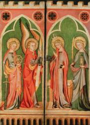 Annunciation with S.S. Barbara and Katherine, 1310-40 | Obraz na stenu
