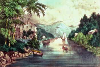 View on Montgomery Creek (colour litho) | Obraz na stenu