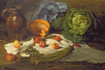 Still Life with Cabbages | Obraz na stenu