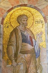 Istanbul, Turkey. Byzantine Church of St. Saviour in Chora. Mosaic of St. Peter holding the Keys of Heaven. | Obraz na stenu