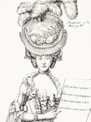 Paris Fashion, 1776. From Illustrierte Sittengeschichte vom Mittelalter bis zur Gegenwart by Eduard Fuchs, published 1909. | Obraz na stenu