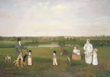 William Hetton Cooke with his Wife and Children at Worleston Rookery, Chester | Obraz na stenu