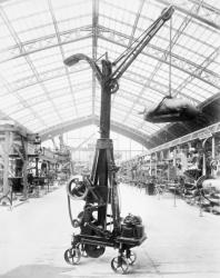 Hoisting machine displayed in Gallery of Machines, Paris Exposition, 1889 (b/w photo) | Obraz na stenu