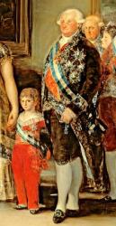 The King and Queen of Spain, Charles IV and Maria Luisa, with their family, 1800 (oil on canvas) (detail 471) | Obraz na stenu