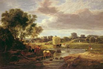 Trowse Meadows, Near Norwich, 1828 (oil on canvas) | Obraz na stenu