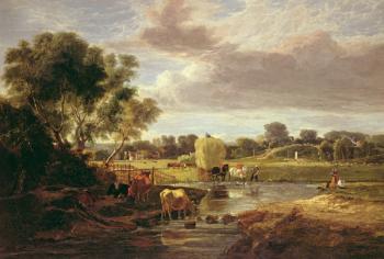 Trowse Meadows, Near Norwich, 1828 (oil on canvas) | Obraz na stenu