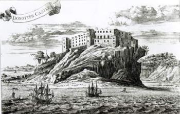 Dunnottar Castle (engraving) (b/w photo) | Obraz na stenu