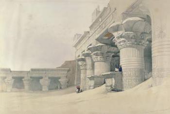 Temple of Horus, Edfu, from 'Egypt and Nubia', engraved by Louis Haghe (1806-85) published in London, 1838 (colour litho) | Obraz na stenu