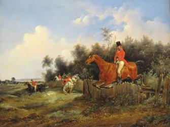 Hunting Scene (oil on canvas) | Obraz na stenu