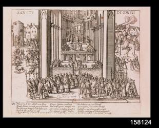 Abjuration of Henri IV (1553-1610) at St. Denis on 15th July 1593 (engraving) | Obraz na stenu