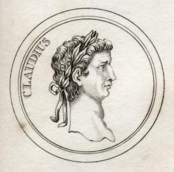 Emperor Claudius, from 'Crabb's Historical Dictionary', published 1825 (litho) | Obraz na stenu
