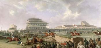 The Liverpool and National Steeplechase at Aintree 1843, c.1843 (oil on canvas) | Obraz na stenu