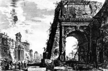 View of the Arch of Titus, from the 'Views of Rome' series, c.1760 (etching) | Obraz na stenu