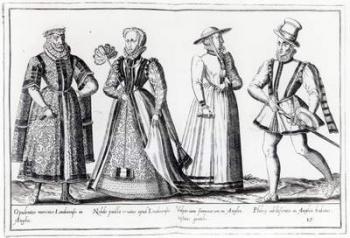 Fashion during the Tudor Period (engraving) | Obraz na stenu
