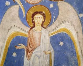 Angel from the West wall (fresco) | Obraz na stenu