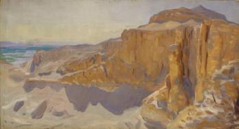 Cliffs at Deir el Bahri, Egypt, 1890-91 (oil on canvas) | Obraz na stenu
