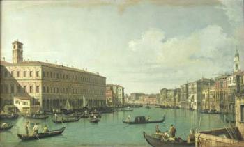 The Grand Canal from the Rialto Bridge (oil on canvas) | Obraz na stenu