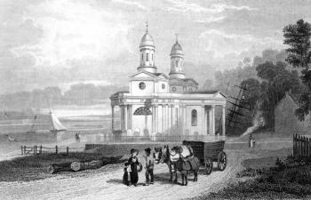 Mistley Thorn Church, Near Manningtree, Essex, engraved by Henry Adlard, 1832 (engraving) | Obraz na stenu