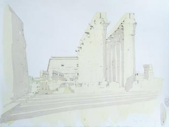 Luxor Temple (w/c on paper) | Obraz na stenu