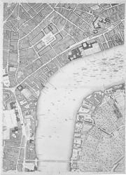 A Map of Covent Garden and Westminster, London, 1746 (engraving) | Obraz na stenu