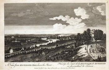 A View from Richmond Hill down the River, printed for Robert Sayer Map & Printseller, Fleet Street (engraving) | Obraz na stenu