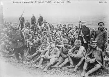Russian prisoners: Russians, Tartars and Kirgises, 1914-15 (b/w photo) | Obraz na stenu