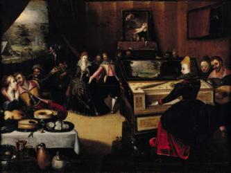 The Prodigal Son with the Courtesans or, Interior Scene (oil on canvas) | Obraz na stenu