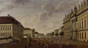 View of the armory and Unter den Linden Street, 1786 (oil on canvas) | Obraz na stenu