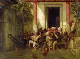 Leaving the Turkish School (oil on canvas) | Obraz na stenu