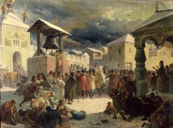 The Veche in the Republic of Novgorod, 1861 (oil on canvas) | Obraz na stenu