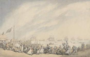 The Return of the Fleet to Great Yarmouth after the Defeat of the Dutch in 1797, c.1797 (pen & ink and w/c on paper) | Obraz na stenu