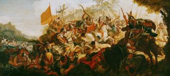 The Battle of the Granicus in May 334 BC (oil on canvas) | Obraz na stenu