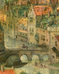 Town detail from Tower of Babel, 1563 (oil on panel) | Obraz na stenu
