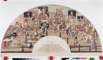 Bartholomew Fair, 1824 (hand-coloured aquatint engraving) | Obraz na stenu