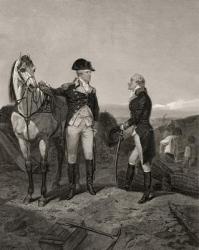First meeting of George Washington and Alexander Hamilton, from 'Life and Times of Washington', Volume I, published 1857 (litho) | Obraz na stenu