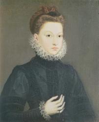 Infanta Isabella Clara Eugenia (1566-1633), daughter of Philip II of Spain (1527-98) and Isabella of Valois (1545-68), c.1573 | Obraz na stenu