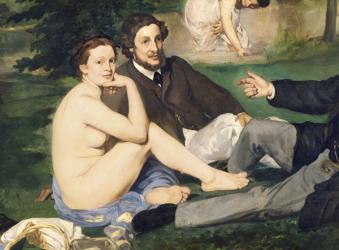 Dejeuner sur l'Herbe, 1863 (oil on canvas) (see also 65761) (detail of 2310) | Obraz na stenu