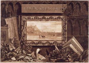 Frontispiece to 'Liber Studiorum', engraved by J. C. Easling (fl.1788-1815) 1812 (etching and mezzotint) | Obraz na stenu