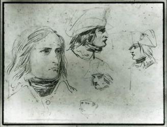 Sketches of Napoleon Bonaparte, 1797 (pencil) | Obraz na stenu