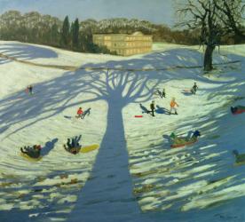 Calke Abbey House, Winter, 2002 (oil on canvas) | Obraz na stenu