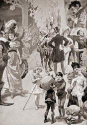 A pantomime rehearsal in London, England in the late 19th century. From Living London, published c.1901 | Obraz na stenu