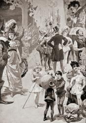 A pantomime rehearsal in London, England in the late 19th century. From Living London, published c.1901 | Obraz na stenu