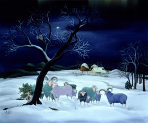 Silent Night, Holy Night, 1995 (oil on canvas) | Obraz na stenu