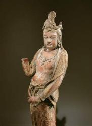 Standing Kuan-yin, Yuan Dynasty (1206-1368), 1282 (wood) (detail of 394833) | Obraz na stenu