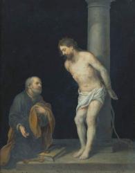 Christ at the Column (oil on canvas) | Obraz na stenu