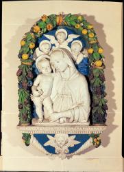 Virgin and Child (polychrome glazed terracotta) | Obraz na stenu